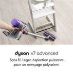 Aspiradora vertical Dyson V7 Advanced gris y morada - Imagen 7