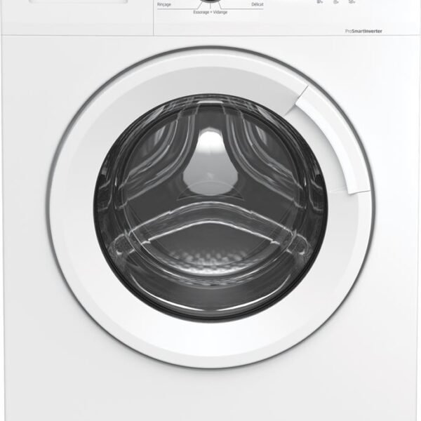 Lavadora Beko WUV8011XWW con puerta de cristal, 8 kg, color blanco