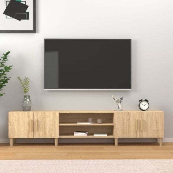 Mueble de TV de roble Sonoma 180x31,5x40 cm madera de ingeniería
