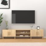 Mueble de TV de roble Sonoma 180x31,5x40 cm madera de ingeniería - Imagen 6