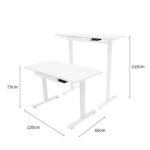 Escritorio eléctrico de pie y sentado de 120 cm con puertos de carga ajustables - Imagen 3