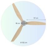 Ventilador de techo Taurus Fresko 3B Ultra Silence blanco y beige - Imagen 3